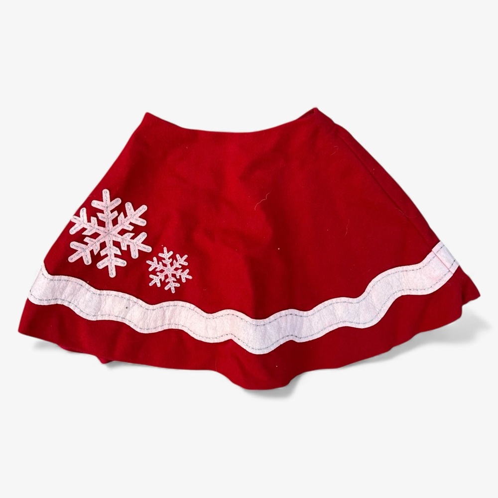Baby GAP Red Snowflake Wool Skirt 3T – Holiday Christmas Outfit